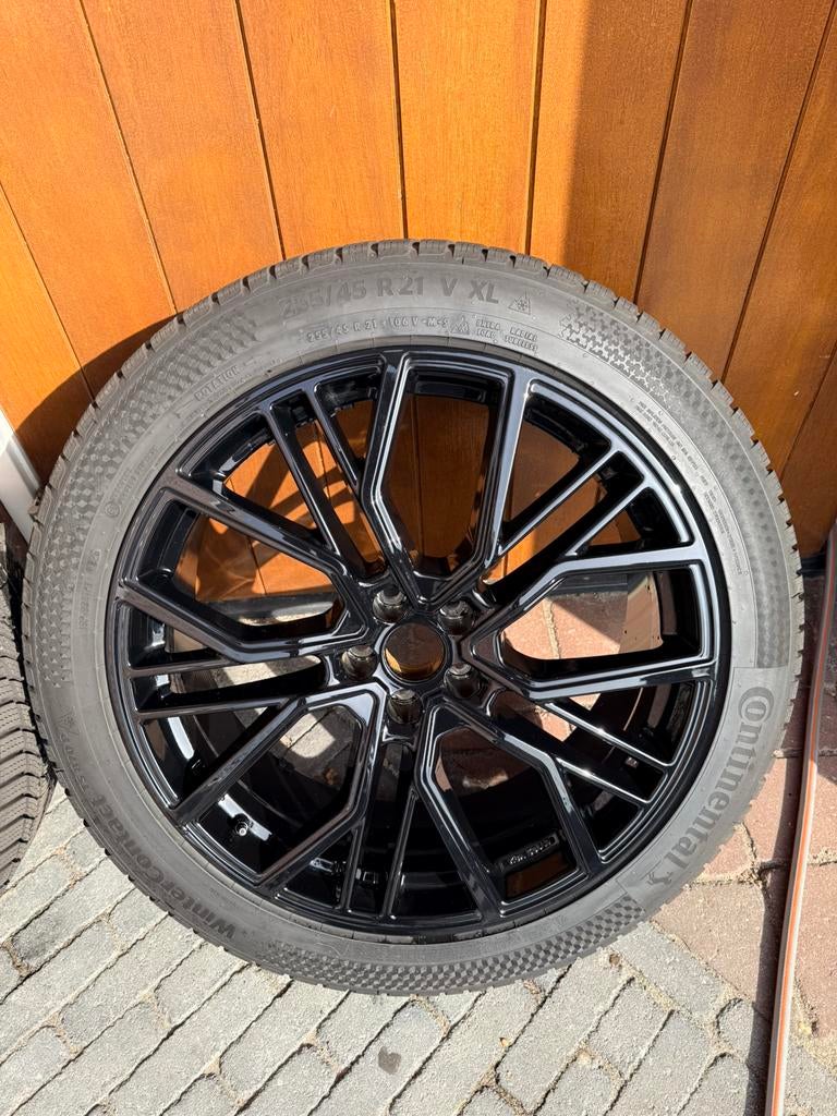 BRock B41 21 inch velg met Continental TS870P winterband., Ophalen, Gebruikt, 255 mm, Banden en Velgen