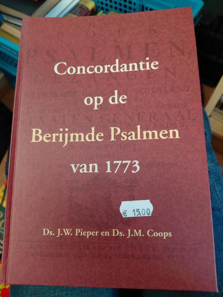 Concordantie op de Berijmde Psalmen van 1773, Ophalen of Verzenden
