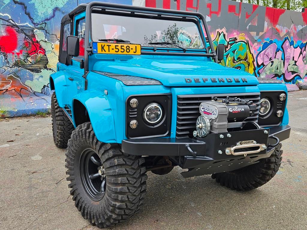 Land Rover Defender 90 soft top custom 2.4 TD 4 zits Miami B, Gebruikt, Zwart, 4 cilinders, 1795 kg