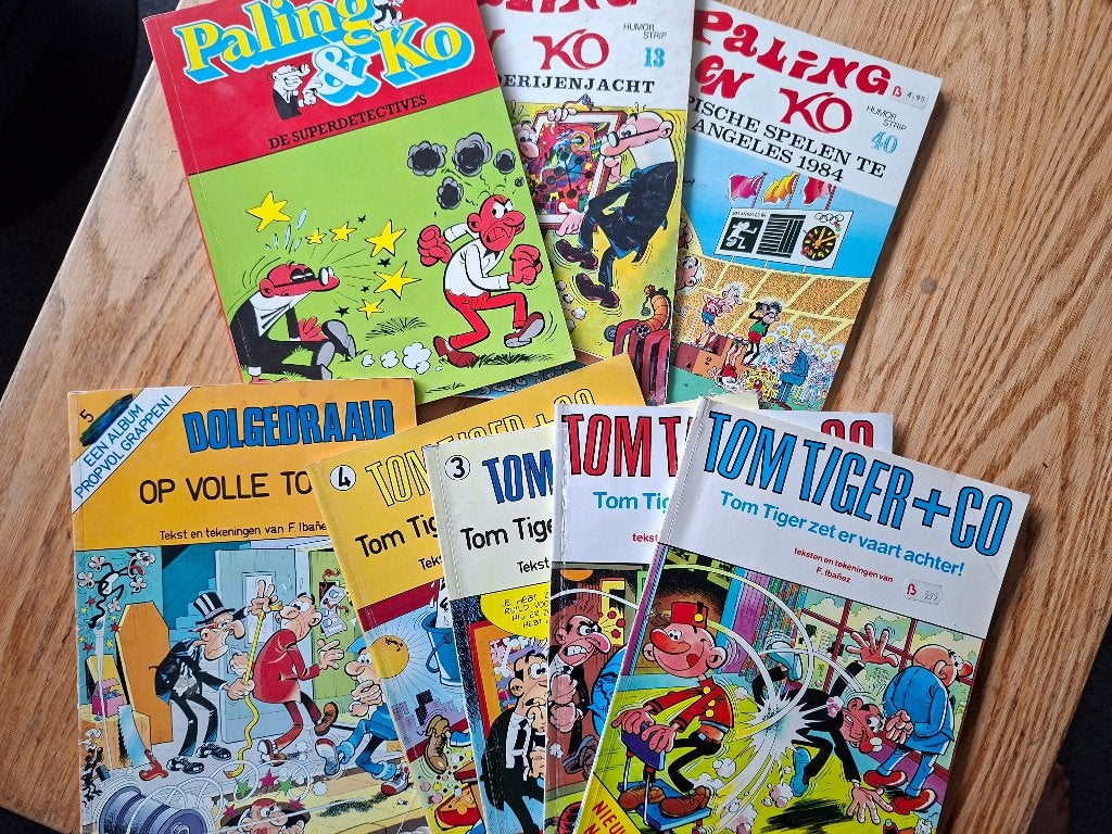 Paling & Co, Dolgedraaid Tom Tiger 8x Ibanez ook los te koop, Meerdere stripboeken, Ophalen of Verzenden, Gelezen, F. Ibañez