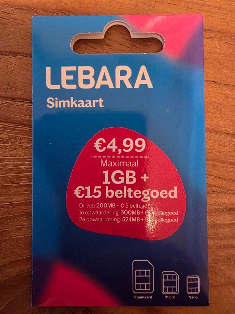 Lebara Simkaart met mooi nummer 0620 92 93 92, Telecommunicatie, Prepaidkaarten en Simkaarten, Ophalen of Verzenden