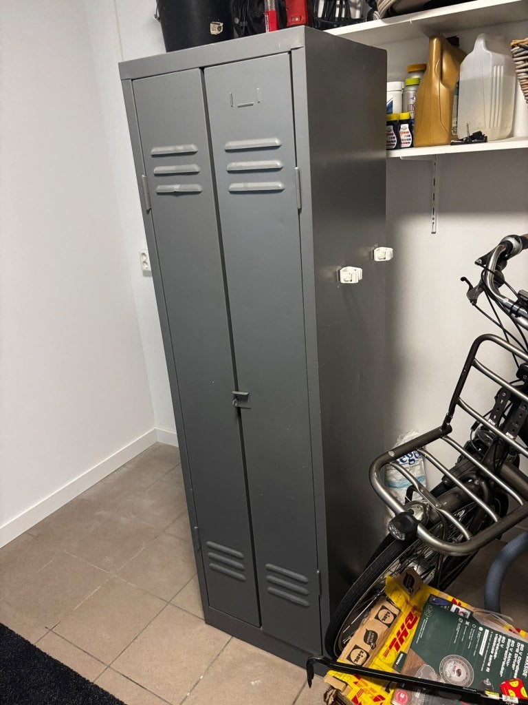 Lockerkast - Grijs 50x50x180, Ophalen, Gebruikt, Industrieel