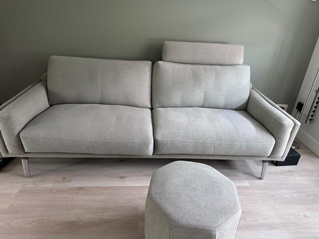 Prachtige Leolux Bellice bank, Ophalen, 75 tot 100 cm, Zo goed als nieuw, Rechte bank