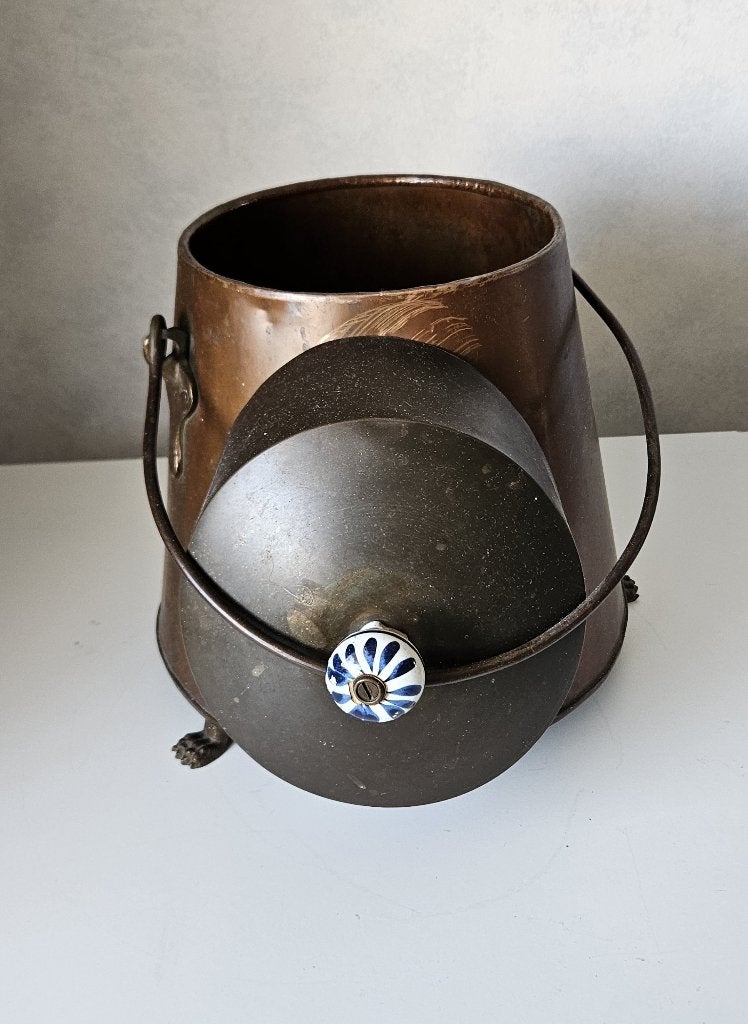 antieke koperen kolenkit, Antiek en Kunst, Antiek | Koper en Brons, Ophalen of Verzenden
