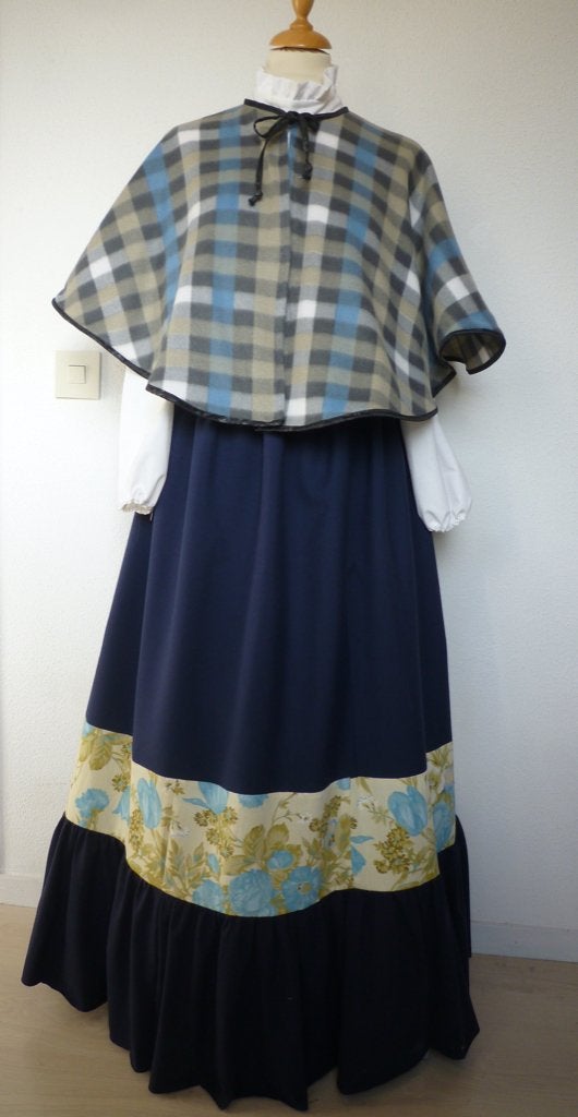 HISTORISCHE geruite cape, STIJL CHARLES DICKENS (NIEUW), Kleding | Dames, Ophalen of Verzenden, Nieuw