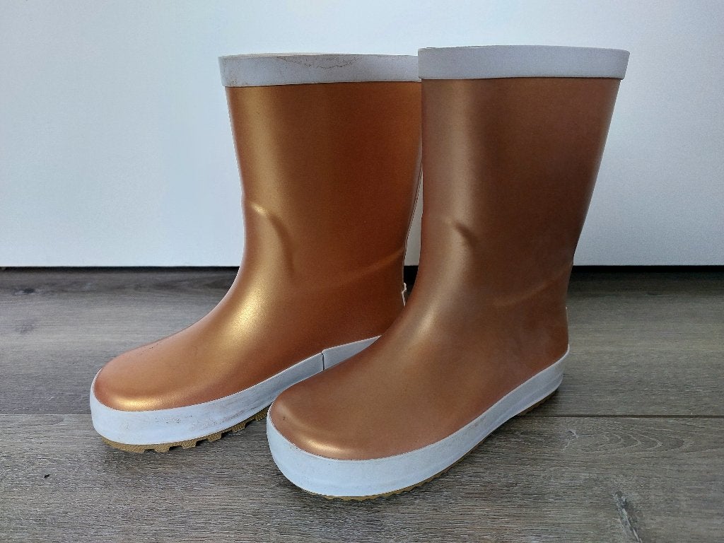 Mooie "gouden laarsjes" als nieuw, mt 28, Jongen of Meisje, Ophalen of Verzenden, Laarzen, Zo goed als nieuw