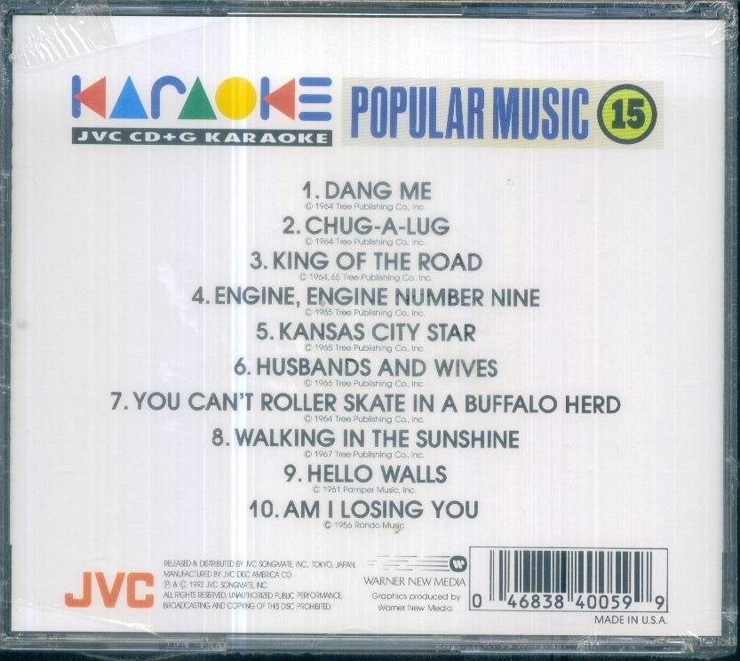 cd van Karaoke Popular Music 15 [ jvc CD+G], Verzenden, Zo goed als nieuw