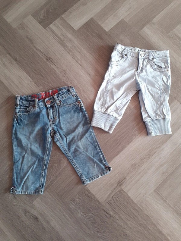 Set Korte Spijker Broeken 2x, Maat 122, Broek, Gebruikt, D-Zine, Jongen of Meisje
