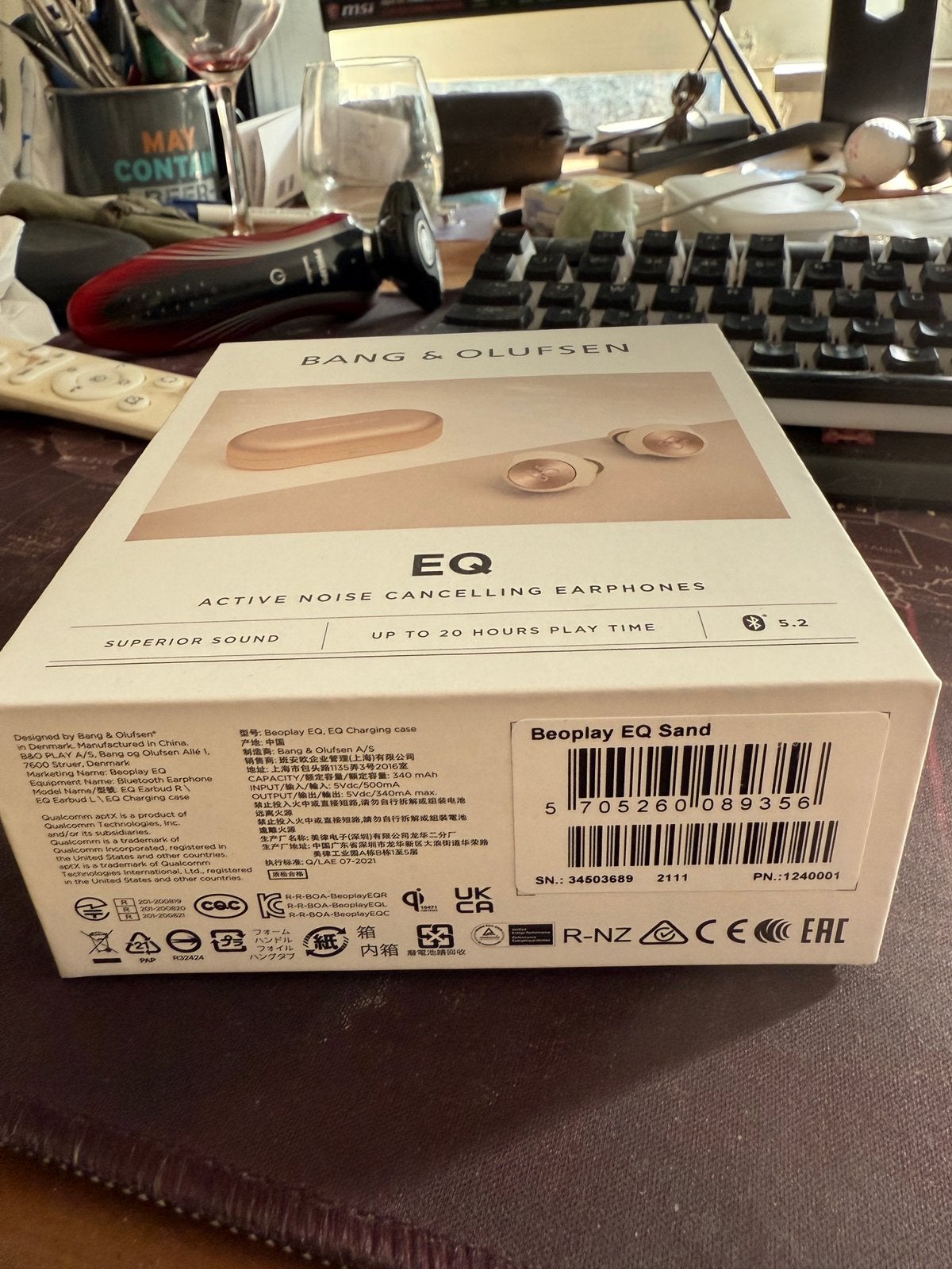 Bang & Olufsen Beoplay EQ Sand Draadloze Oordopjes, Ophalen of Verzenden, Nieuw, Overige merken, Draadloos