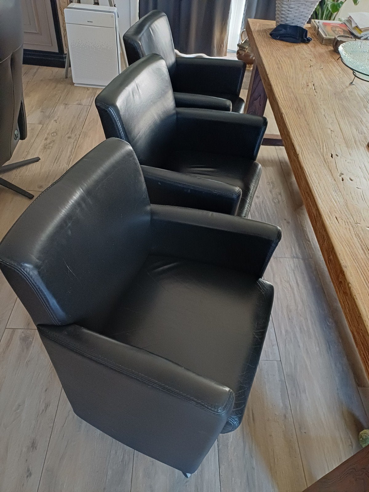 eetkamer stoelen, Huis en Inrichting, Stoelen, Ophalen, Gebruikt, Zwart, Vier