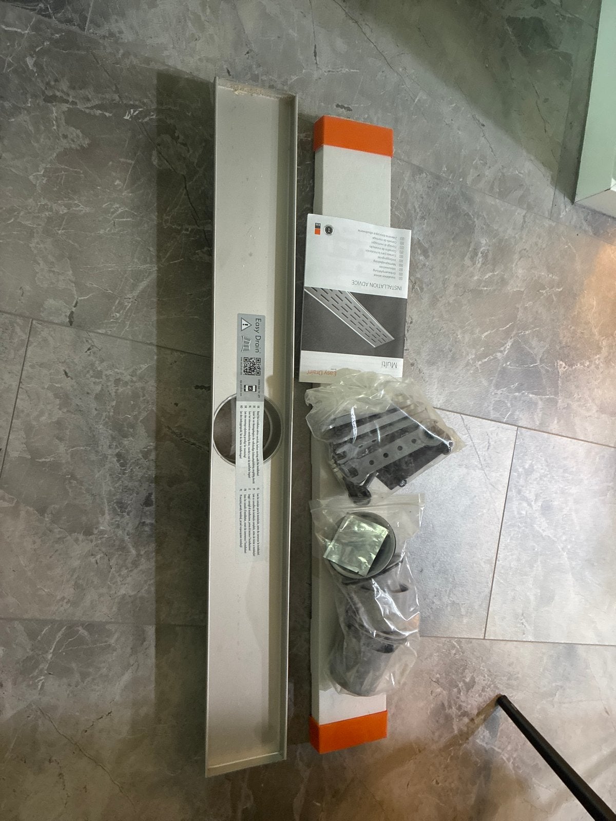 Easydrain douche afvoer, Ophalen