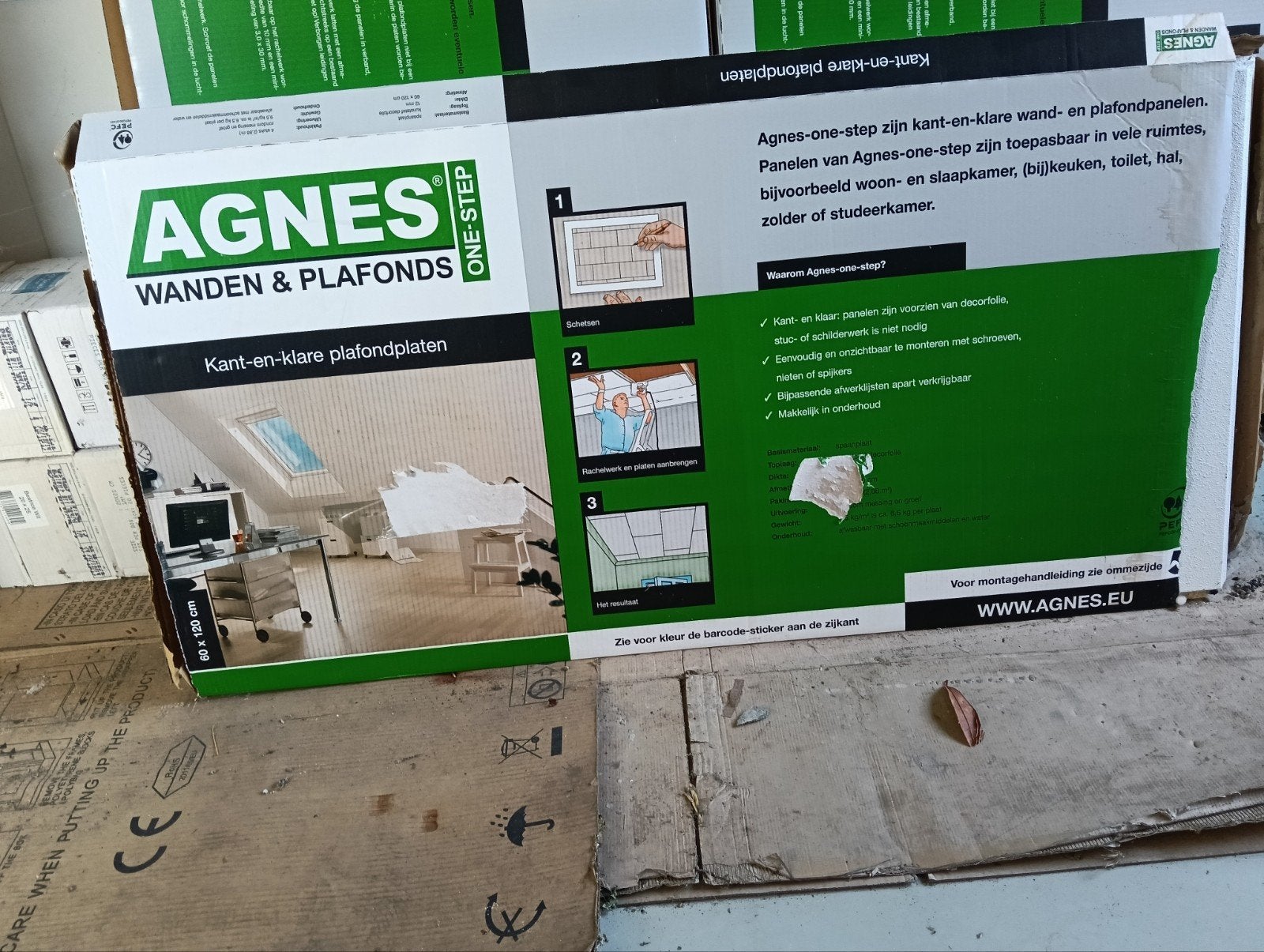 T.k. Agnes one-step kant en klare wand en plafond platen., Ophalen, Nieuw