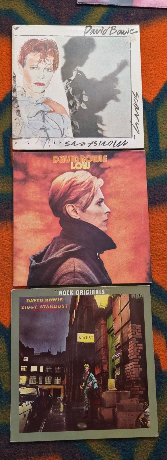 David Bowie LP's: Scary Monsters, Low, Ziggy Stardust, LP, Gebruikt, Originele persing, Ophalen of Verzenden