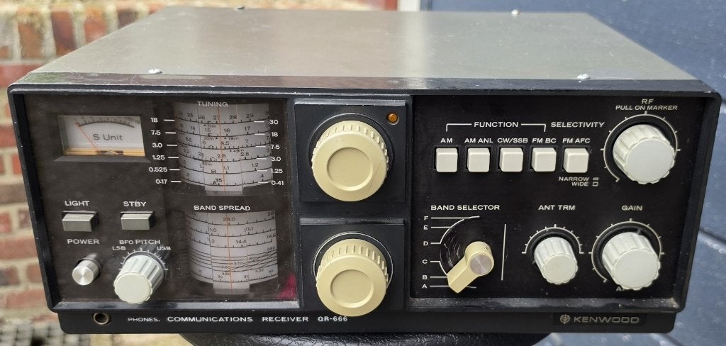 Kenwood QR-666 HF Ontvanger tot 30 Mhz / AM+SSB., Telecommunicatie, Ophalen, Gebruikt, Ontvanger