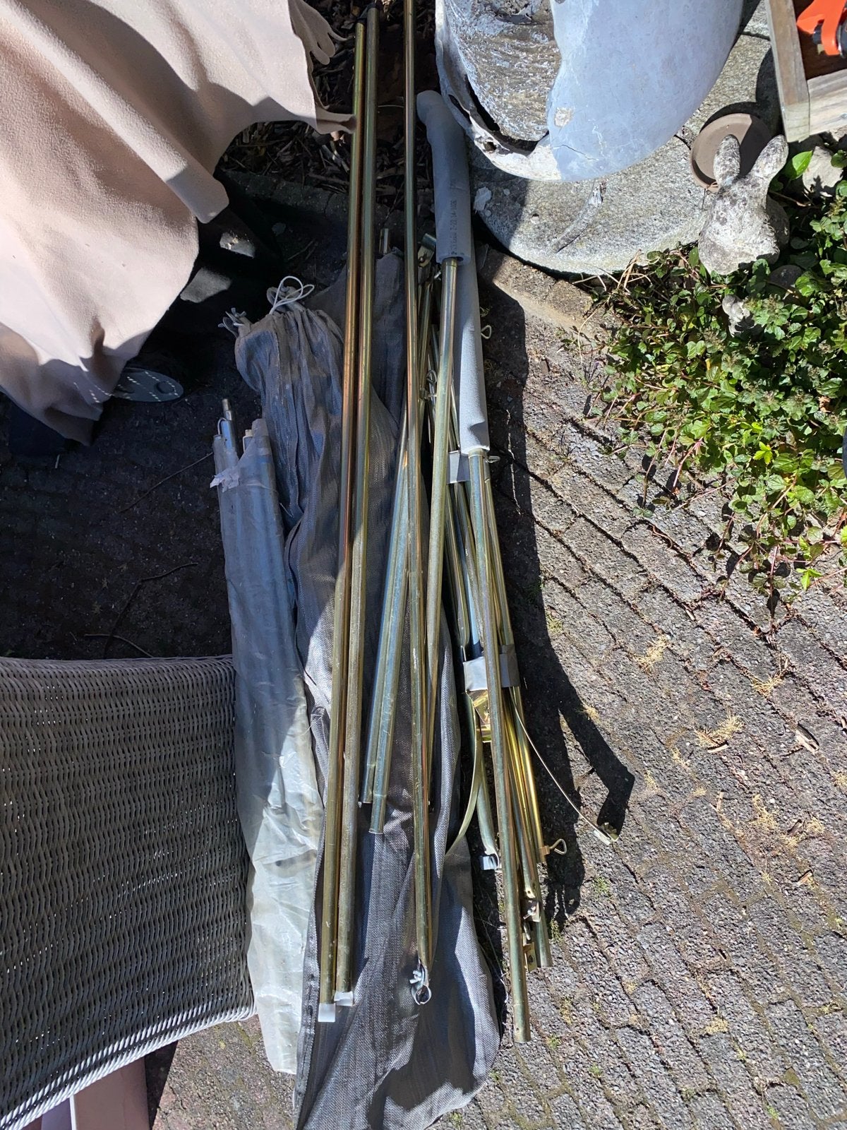 Diverse tentstokken voor caravan voortenten, Ophalen, Gebruikt