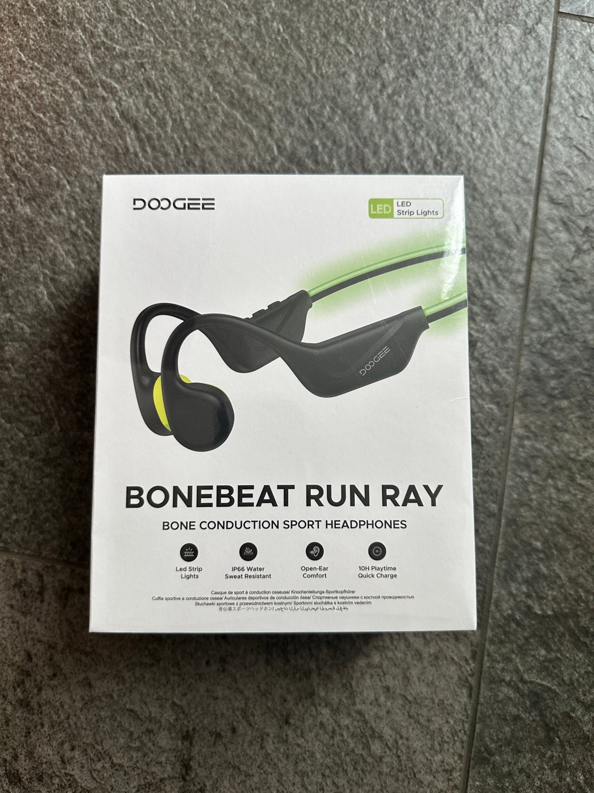 Doogee Bonebeat Run Ray Bone Conduction Sport Hoofdtelefoon, Bone conduction, Nieuw, Zwart, Draadloos