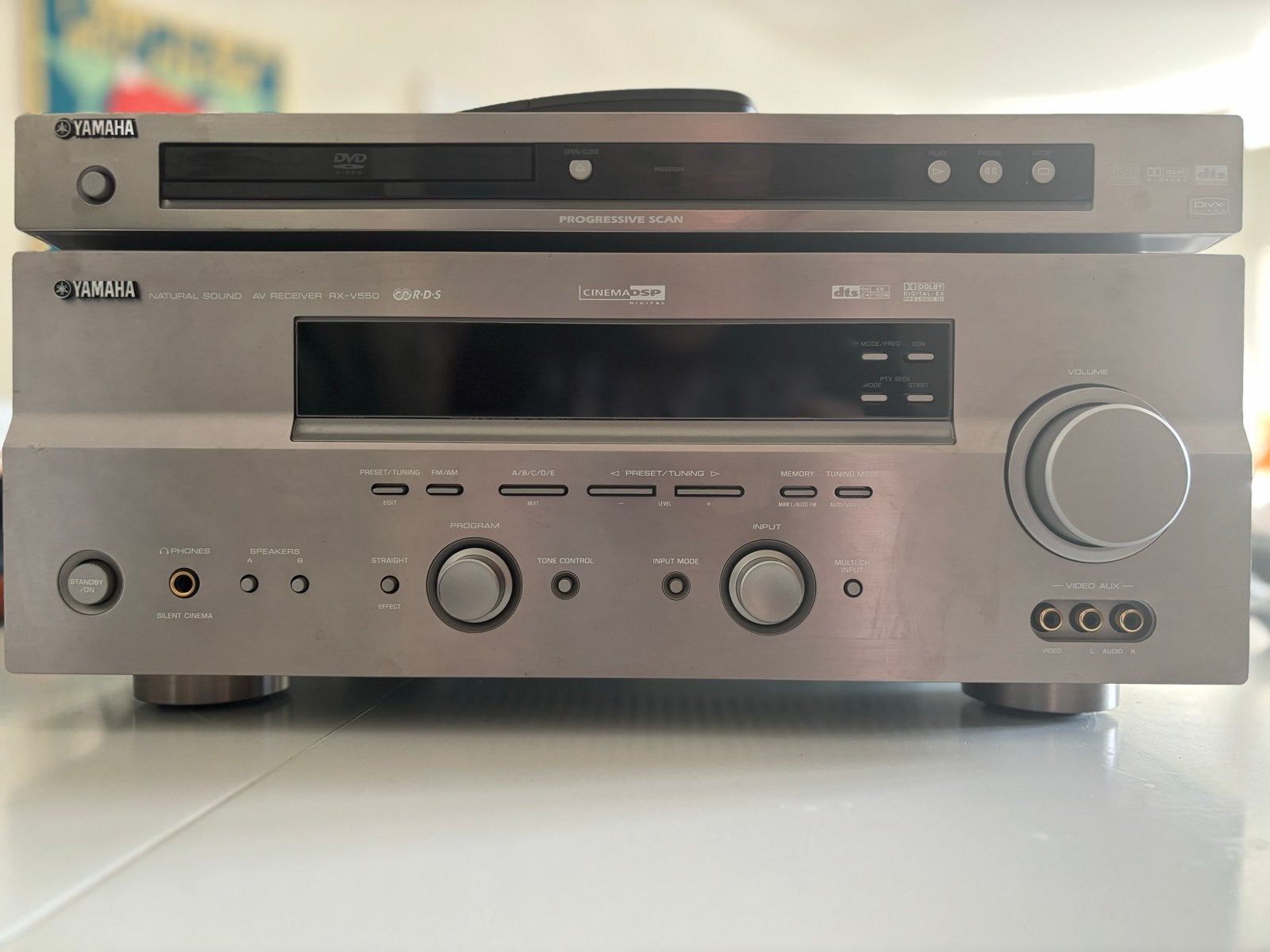 Yamaha RX-V550 + DVD-S550, Ophalen, 70 watt of meer, Dvd-speler, Gebruikt