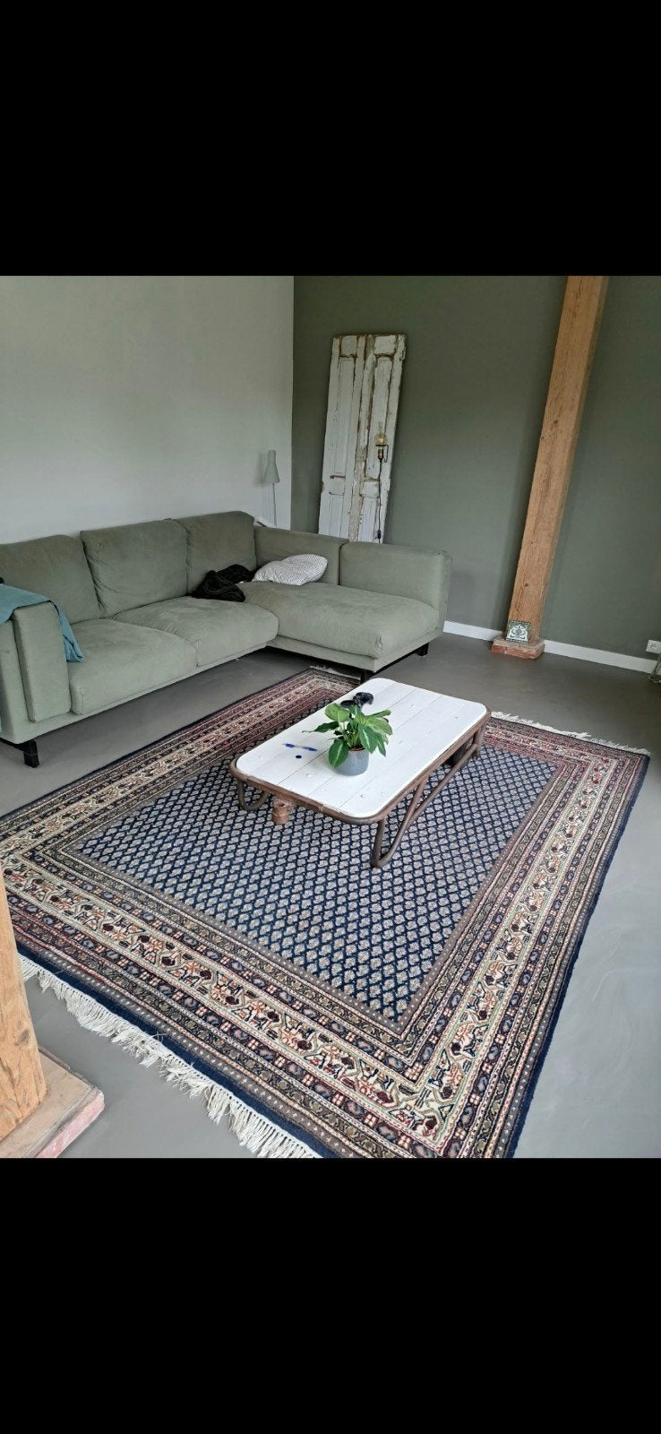 Perzisch tapijt 2x3m in blauw, rood en groen tinten, Ophalen, Gebruikt, Blauw, Perzisch