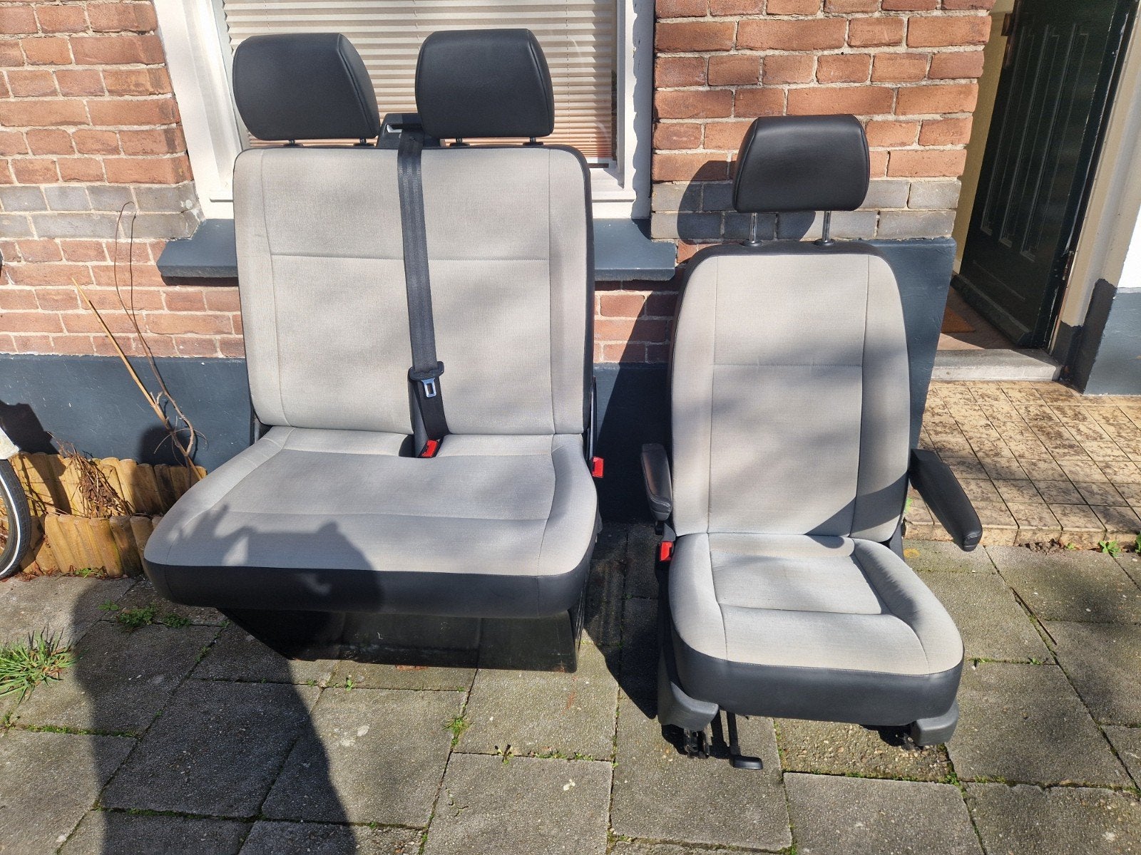 VW Transporter T5/T6 set met stoelverwarming en opbergruimt, Ophalen of Verzenden