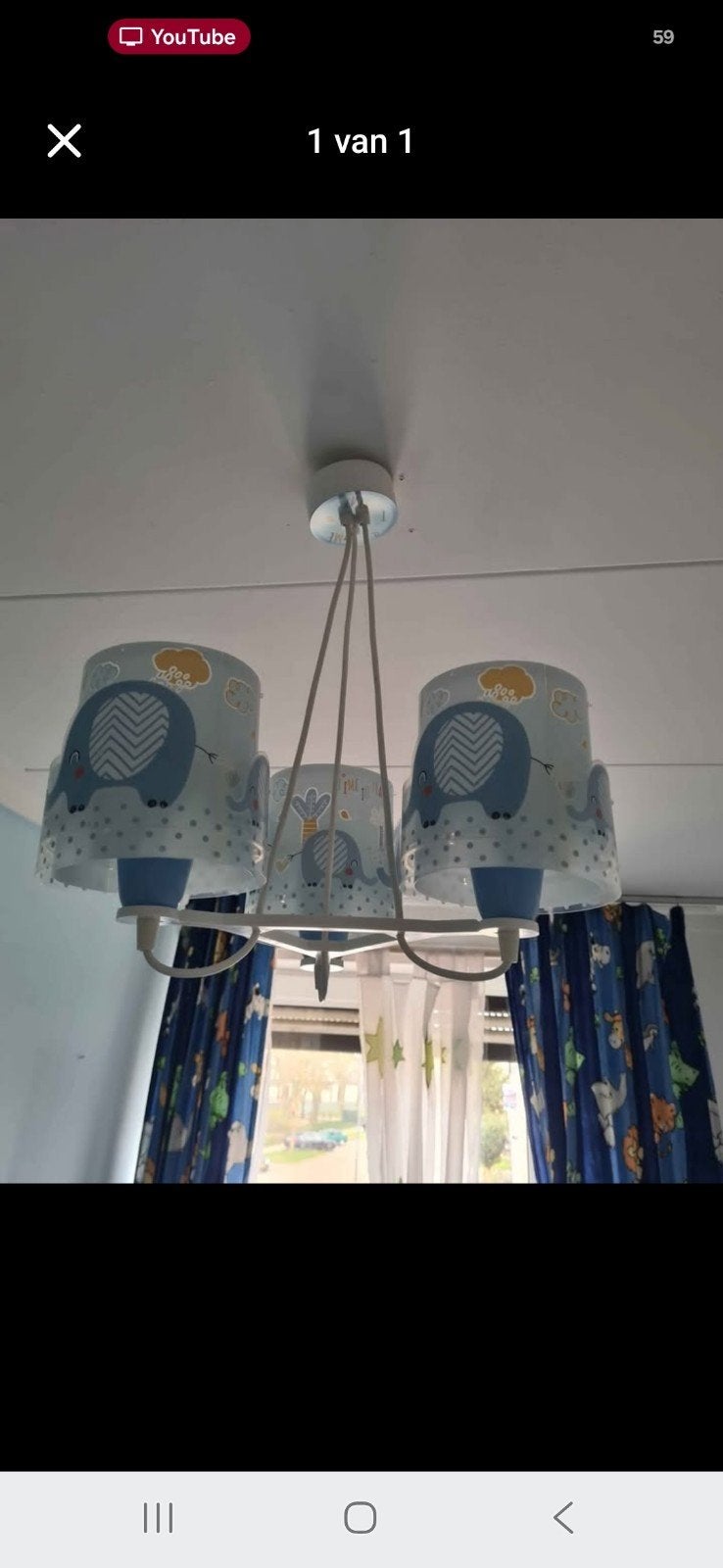 babylampje, Blauw, Ophalen, Zo goed als nieuw, Lamp