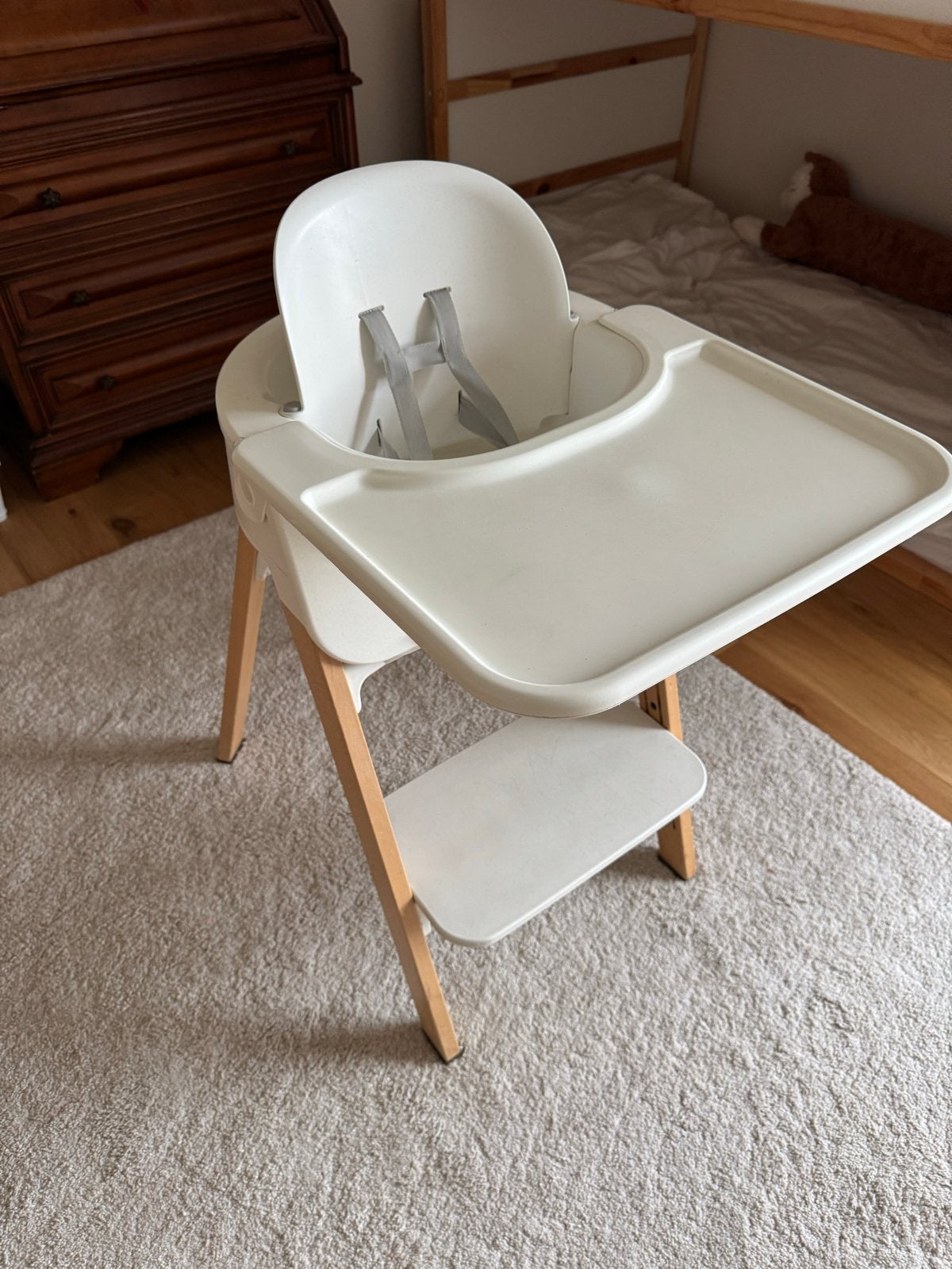 Baby start: Stokke kinderstoel, ledikant, badje, wc-bril, Ophalen, Gebruikt