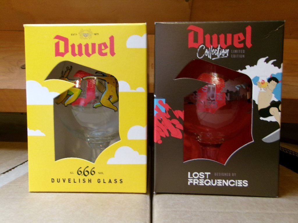 Duvel limited edition glazen, Ophalen of Verzenden, Nieuw, Glas of Glazen, Duvel