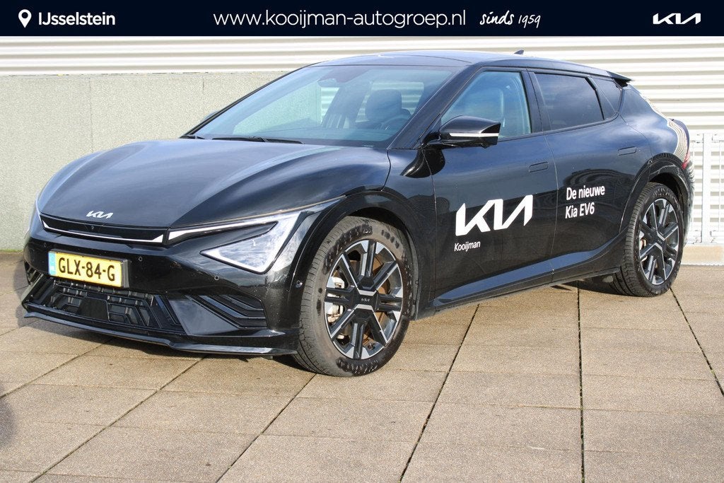 Kia EV6 GT Line 84Kw mag 1800KG trekken, 228 pk, Achterwielaandrijving, Zwart, 1960 kg