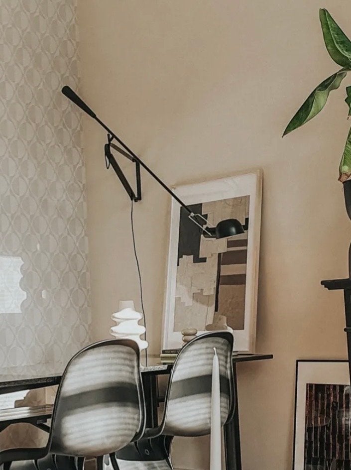 Wandlamp zwart industrieel, Ophalen, Gebruikt, Zwart, Verstelbaar