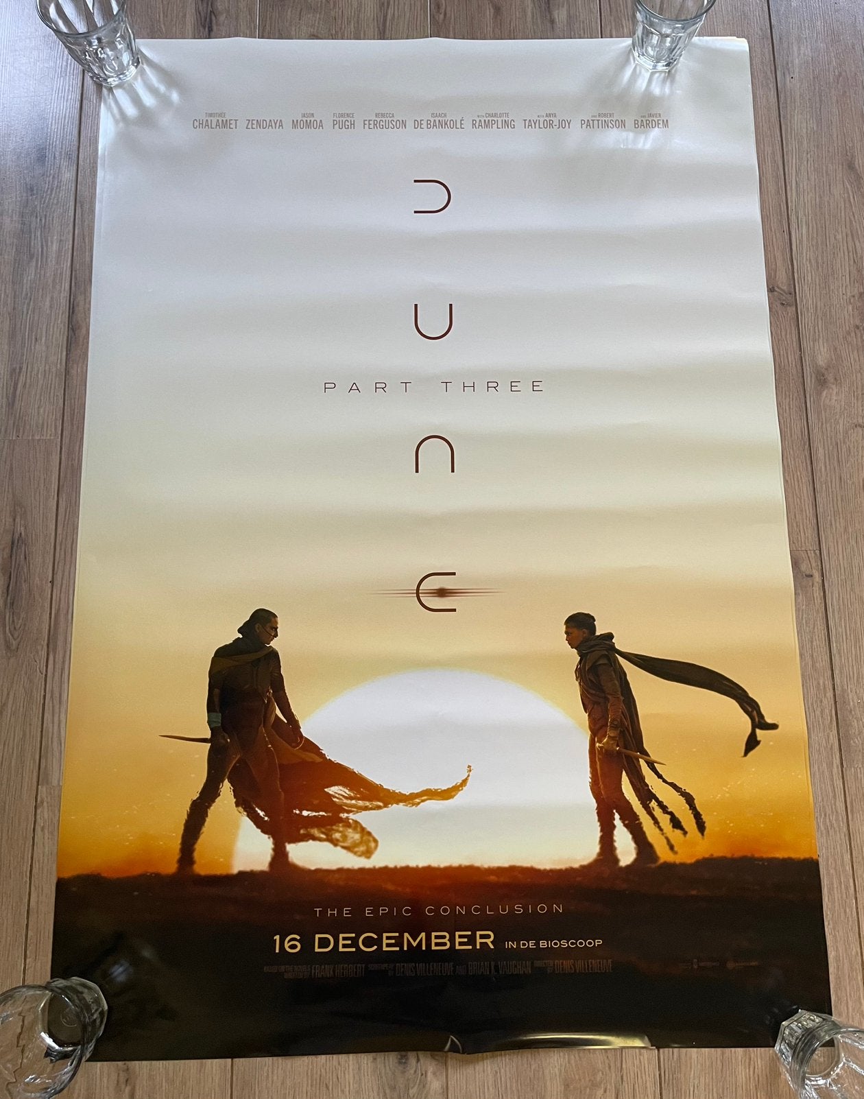 Filmposter Dune Part Three 100 x 70 cm dubbelzijdig, Ophalen of Verzenden, Zo goed als nieuw, Deurposter of groter, Film en Tv