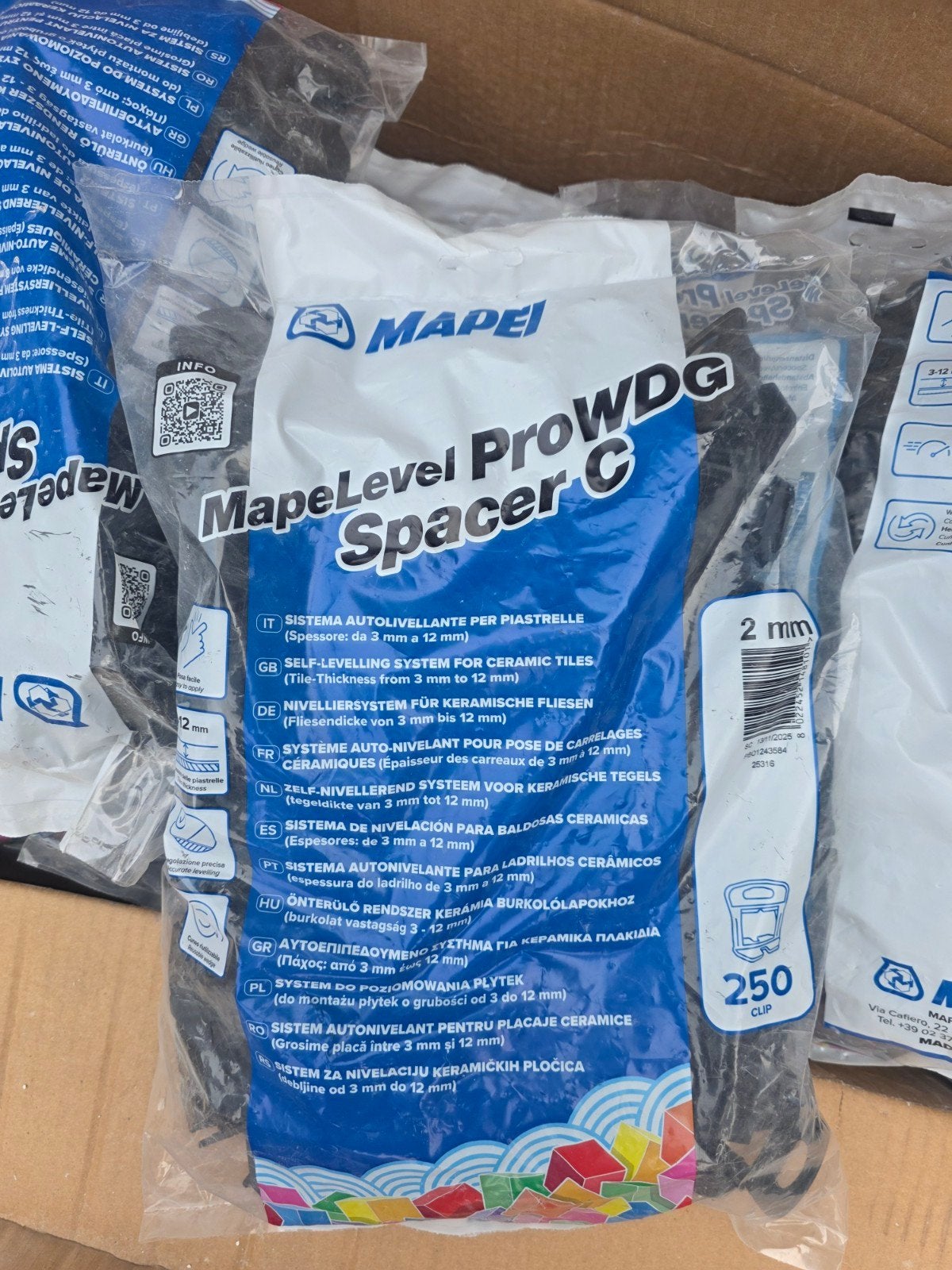 Mapei MapelLevel ProWDG Spacer C levelling clips 2mm, Overige typen, Nieuw, 10 m² of meer, Overige materialen