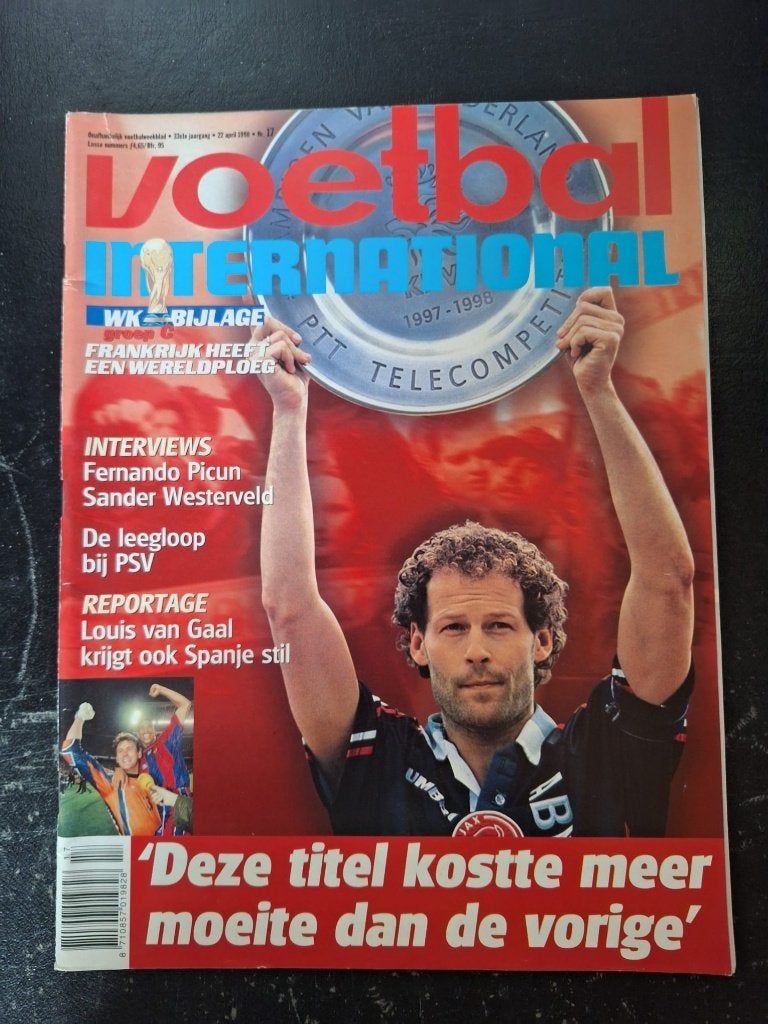 Magazine - Ajax landskampioen 1998, Ophalen of Verzenden, Zo goed als nieuw, Ajax, Boek of Tijdschrift