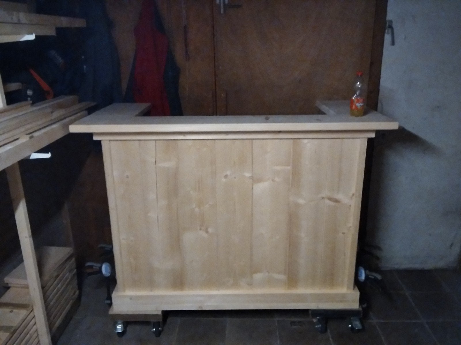 Steigerhouten bar / balie - Mancave statafel, Ophalen, Nieuw