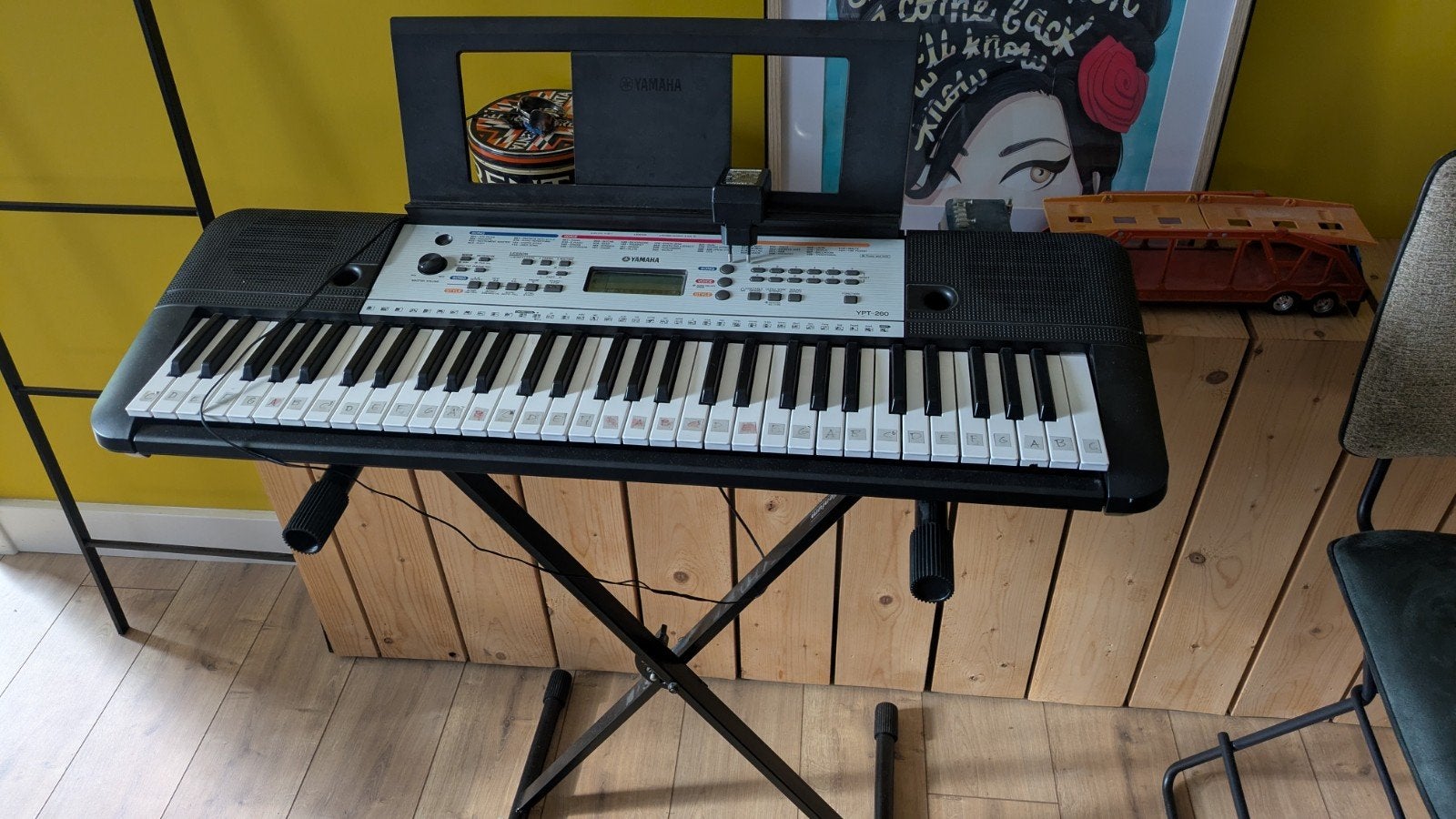 Yamaha YPT-260 Keyboard met standaard, Ophalen, 61 toetsen, Yamaha, Zo goed als nieuw