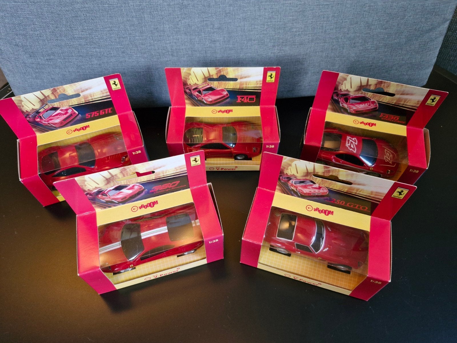 Shell V-Power Ferrari Collectie - 5 modelauto's schaal 1:38, Ophalen of Verzenden, Nieuw, Auto