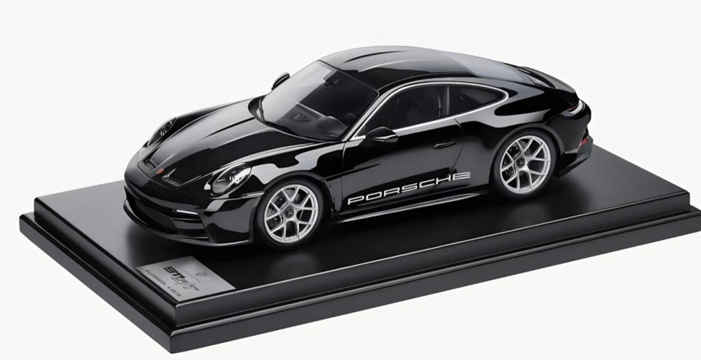 Modelauto Porsche 911 S/T Typ 992 2023 Zwart - 1:12 - Spark, Ophalen of Verzenden, Nieuw, Auto