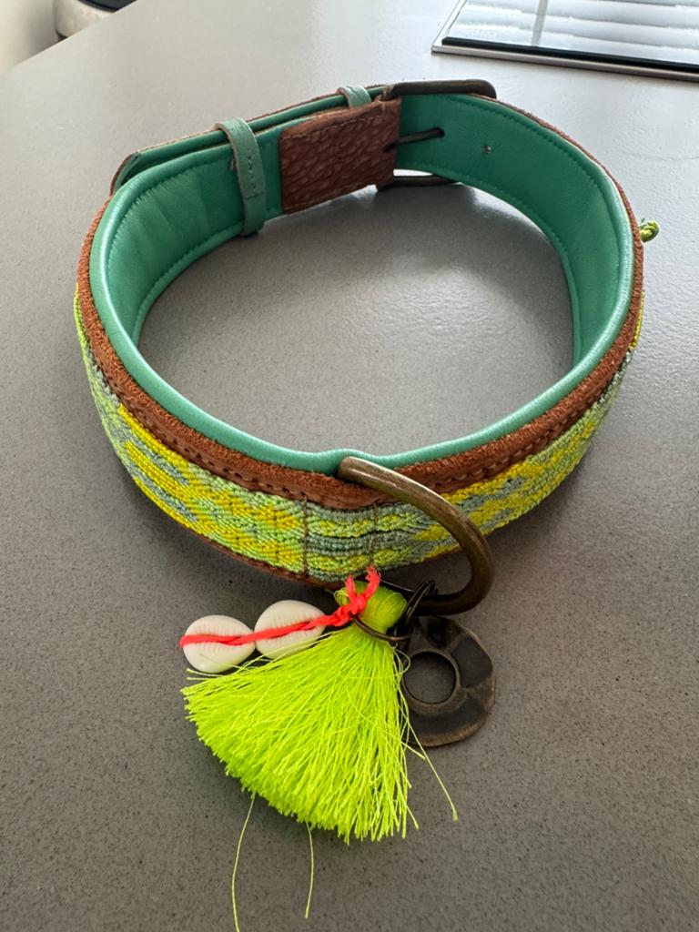 Dog with a mission halsband Denim judy blue maat XL - 4 cm, Ophalen of Verzenden, Nieuw