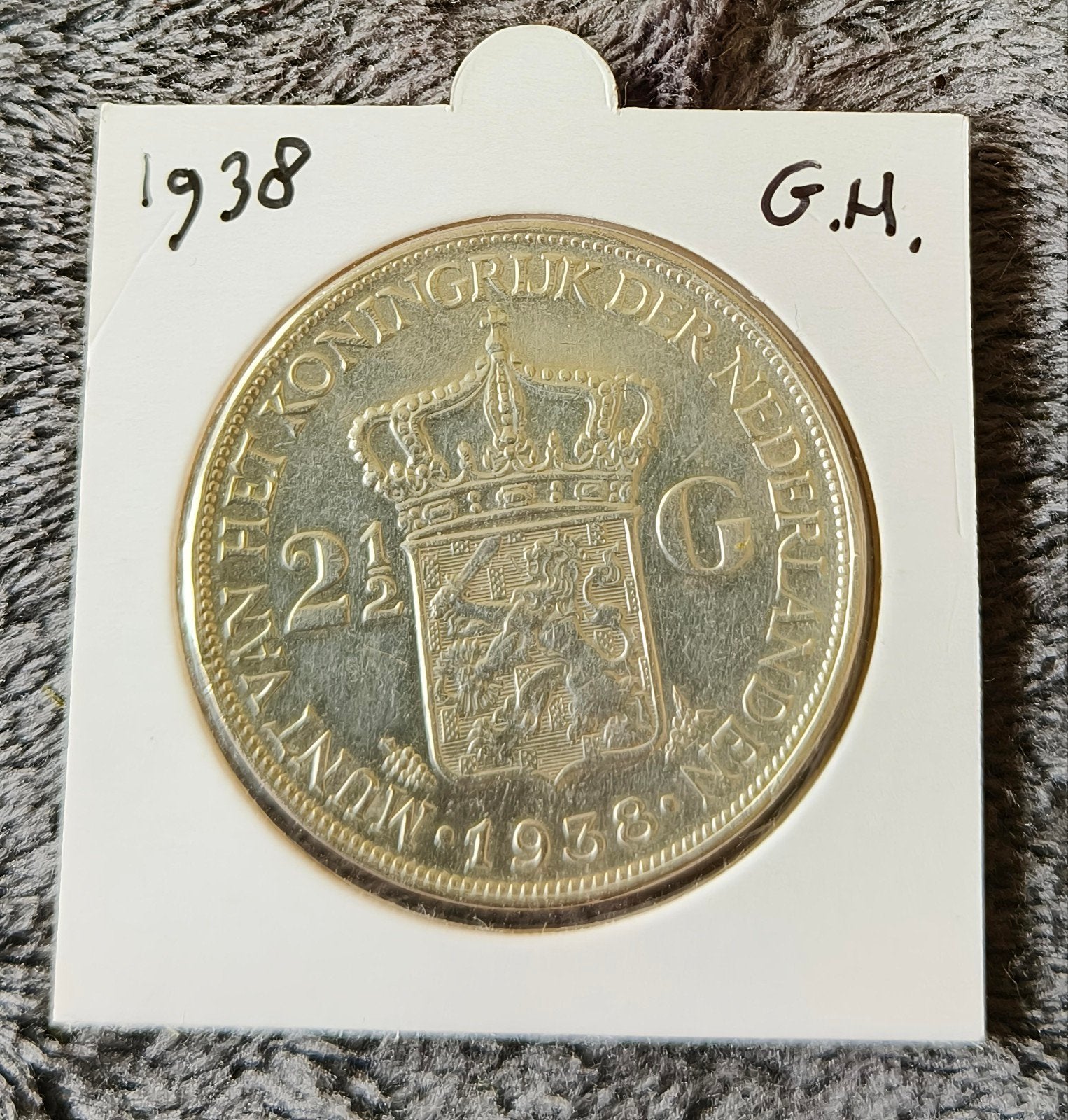 Zilveren rijksdaalder 1938 Grof Haar Wilhelmina, Zilver, Ophalen of Verzenden, Koningin Wilhelmina, Losse munt