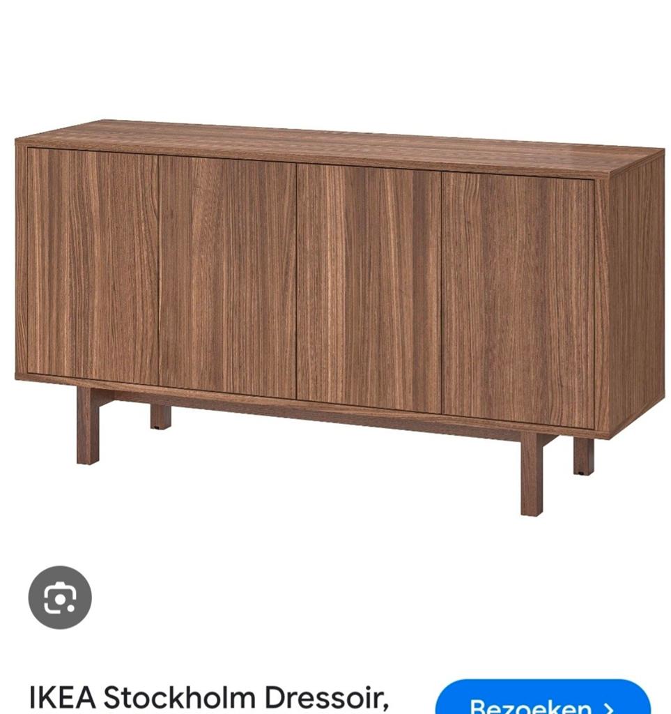 GEZOCHT Ikea Stockholm walnoot dressoir, Huis en Inrichting, Kasten | Dressoirs, Ophalen of Verzenden, Zo goed als nieuw, 25 tot 50 cm