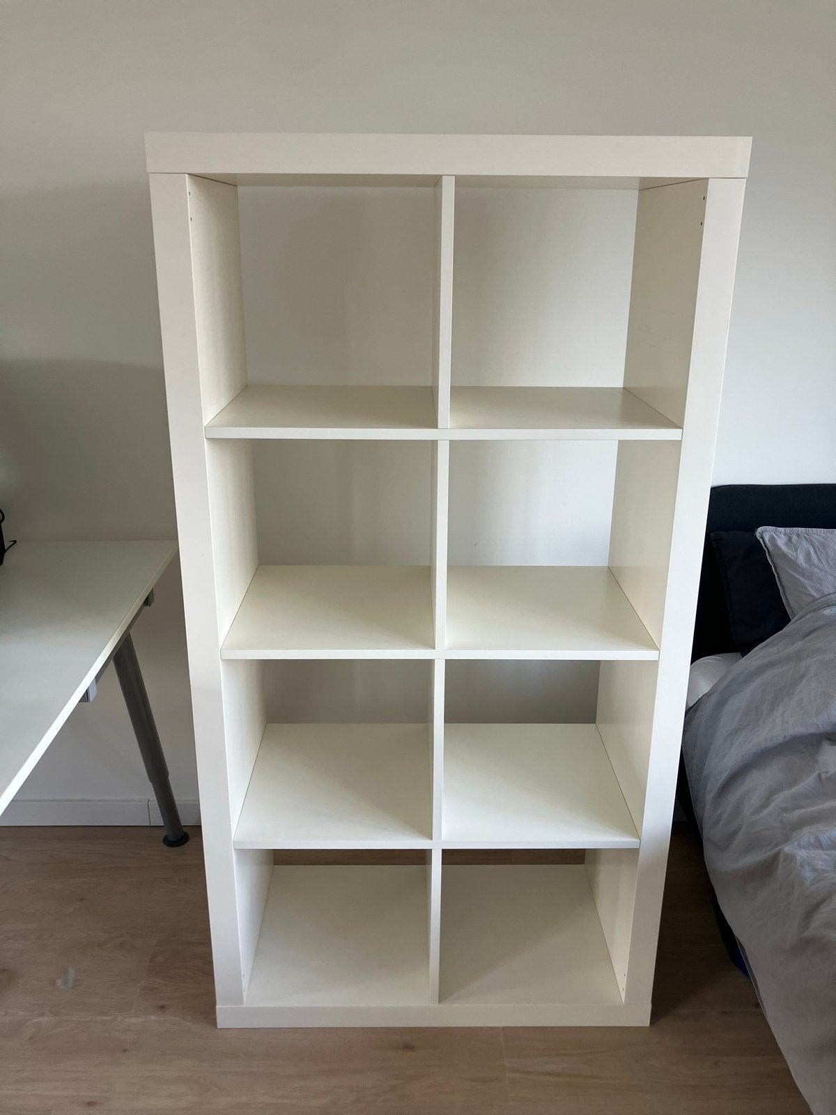 Witte Kallax kast met 8 vakken - IKEA, Ophalen, Met plank(en), Gebruikt, 100 tot 150 cm