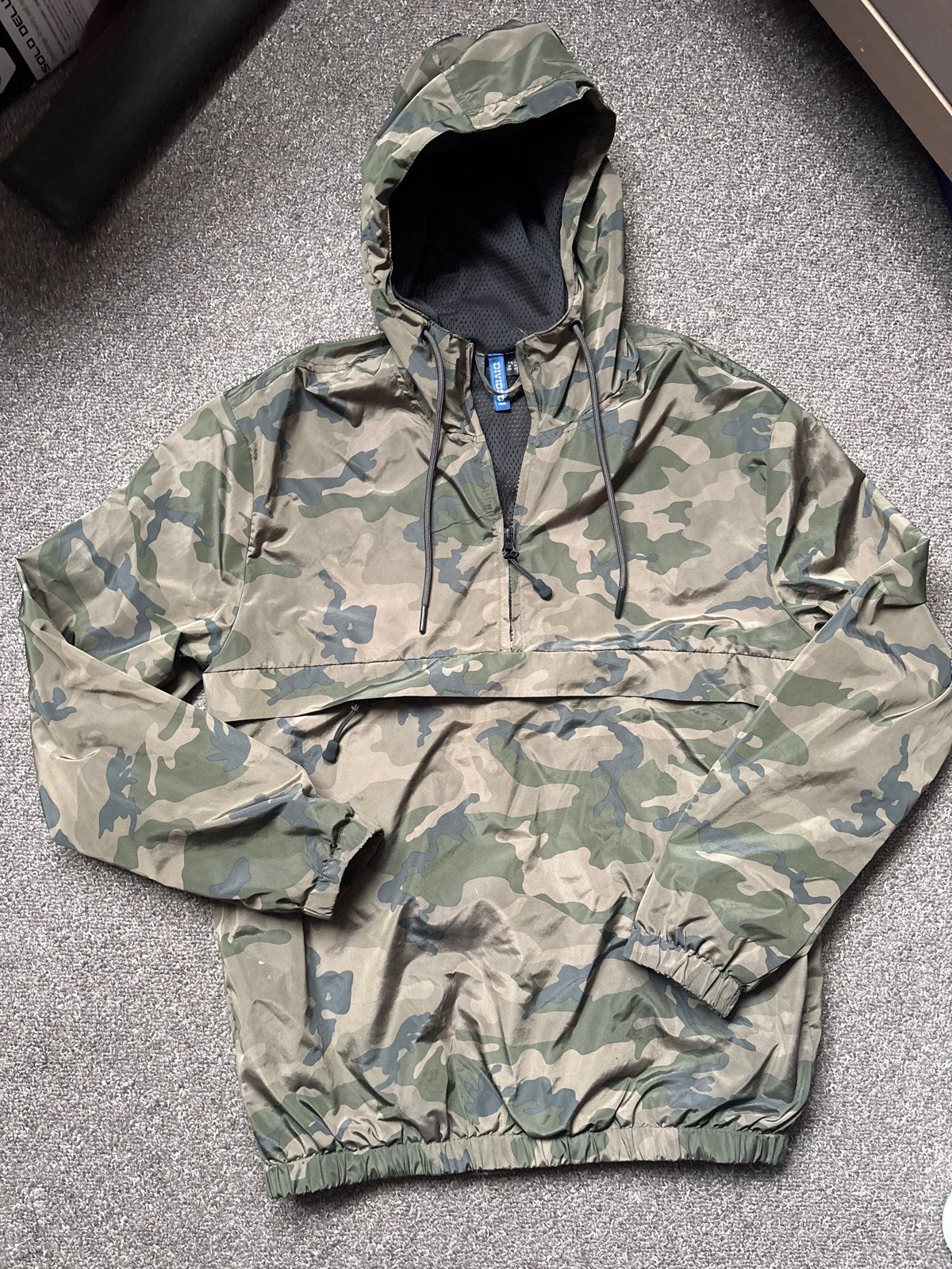 Camo Anorak Windjack met ritszak, Ophalen of Verzenden, Zo goed als nieuw, Maat 46 (S) of kleiner, Groen