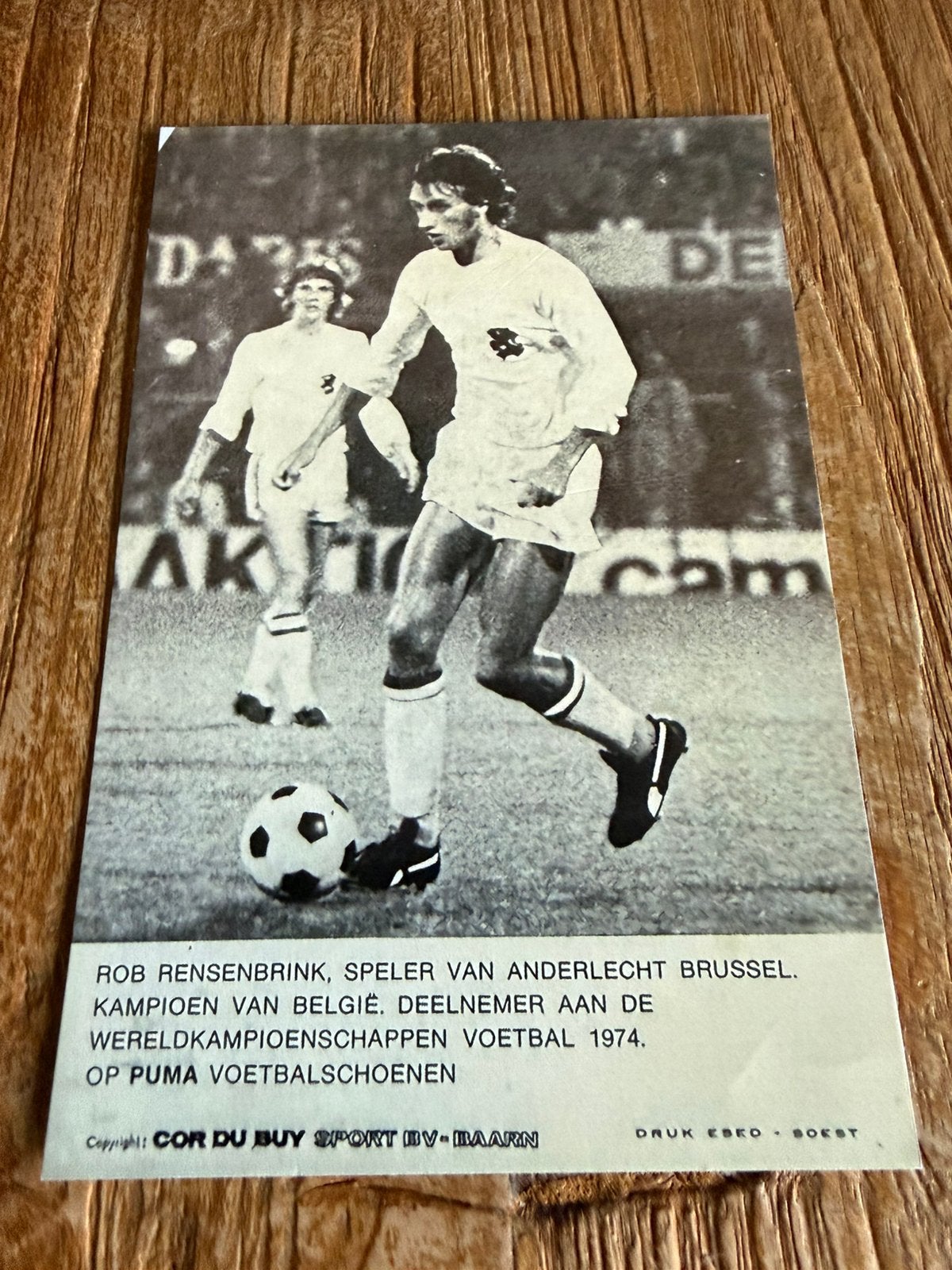 Cor du buy spelerskaart Ron Rensenbrink, Ophalen of Verzenden, Zo goed als nieuw, Spelerskaart