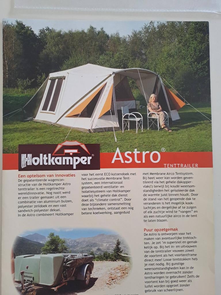 Holtkamper Astro S Membrane Airco, Caravans en Kamperen, Vouwwagens, Ophalen, Tot en met 2, Holtkamper