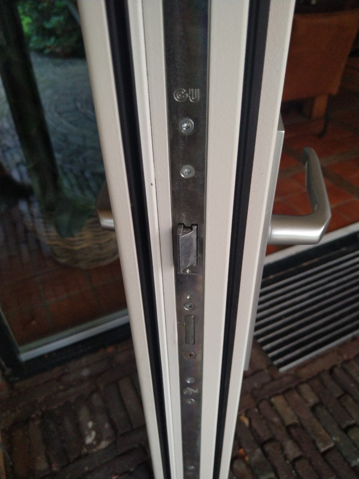 hardhout kozijn met dubbele tuindeuren, Nieuw, Ophalen of Verzenden, 120 cm of meer, 215 cm of meer