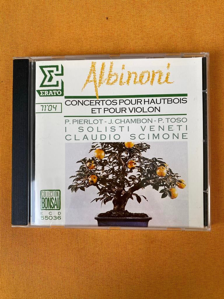 Albinoni Concertos voor Hobo en Viool - Erato CD, Cd's en Dvd's, Cd's | Klassiek, Ophalen of Verzenden, Barok, Gebruikt, Orkest of Ballet