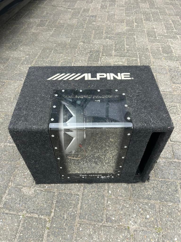 Subwoofer+versterker, Auto diversen, Autospeakers, Ophalen, Zo goed als nieuw