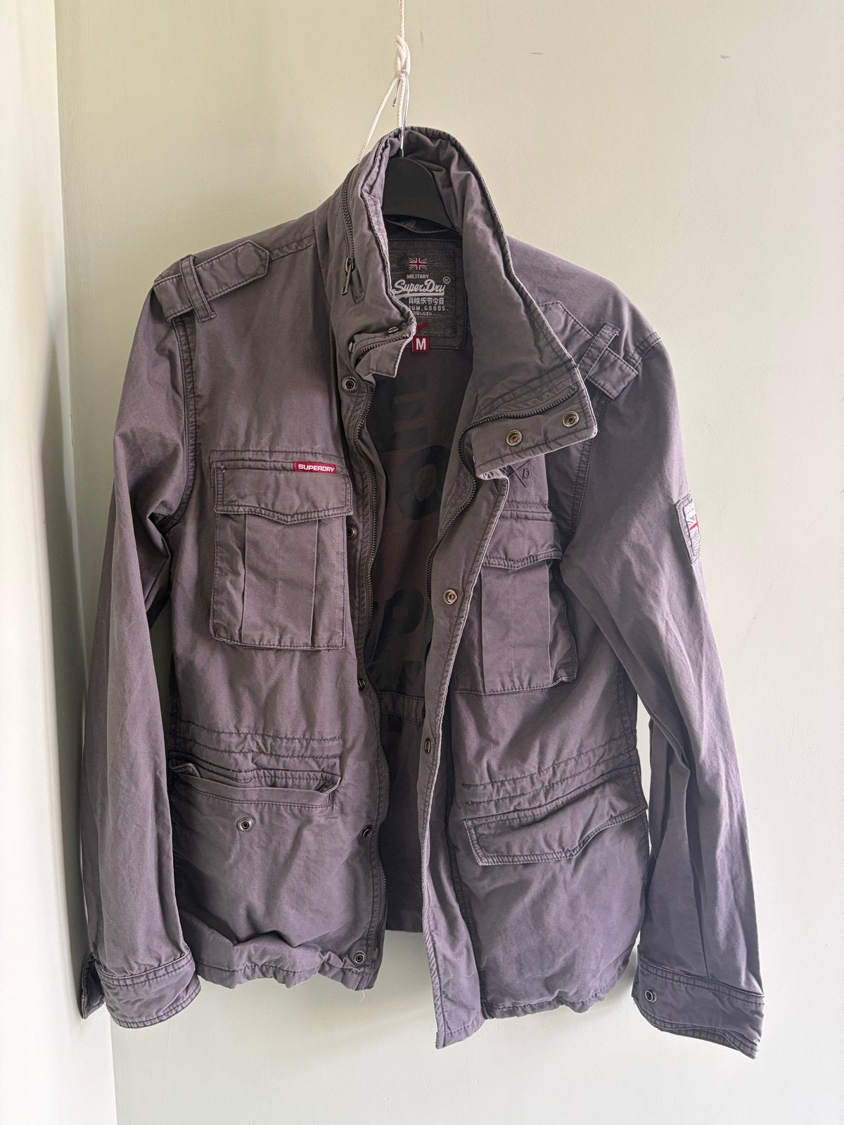 Superdry Military Jacket - Maat M, Verzenden, Zo goed als nieuw, Maat 48/50 (M), Grijs