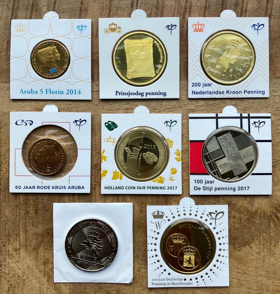 Penningen uitgegeven door de Koninklijke munt, Ophalen, Overige materialen, Nederland