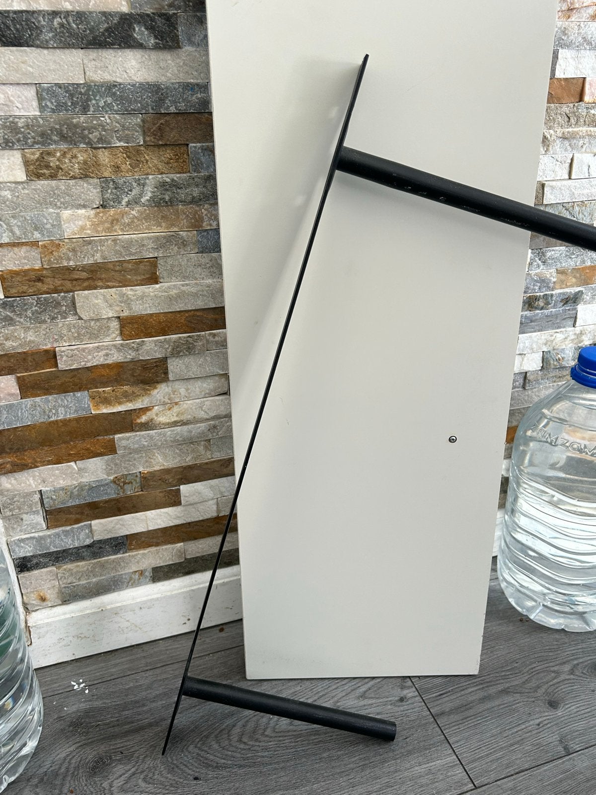 Wit zwevende plank met blinde bevestiging (rand beetje geel), Ophalen of Verzenden, Gebruikt