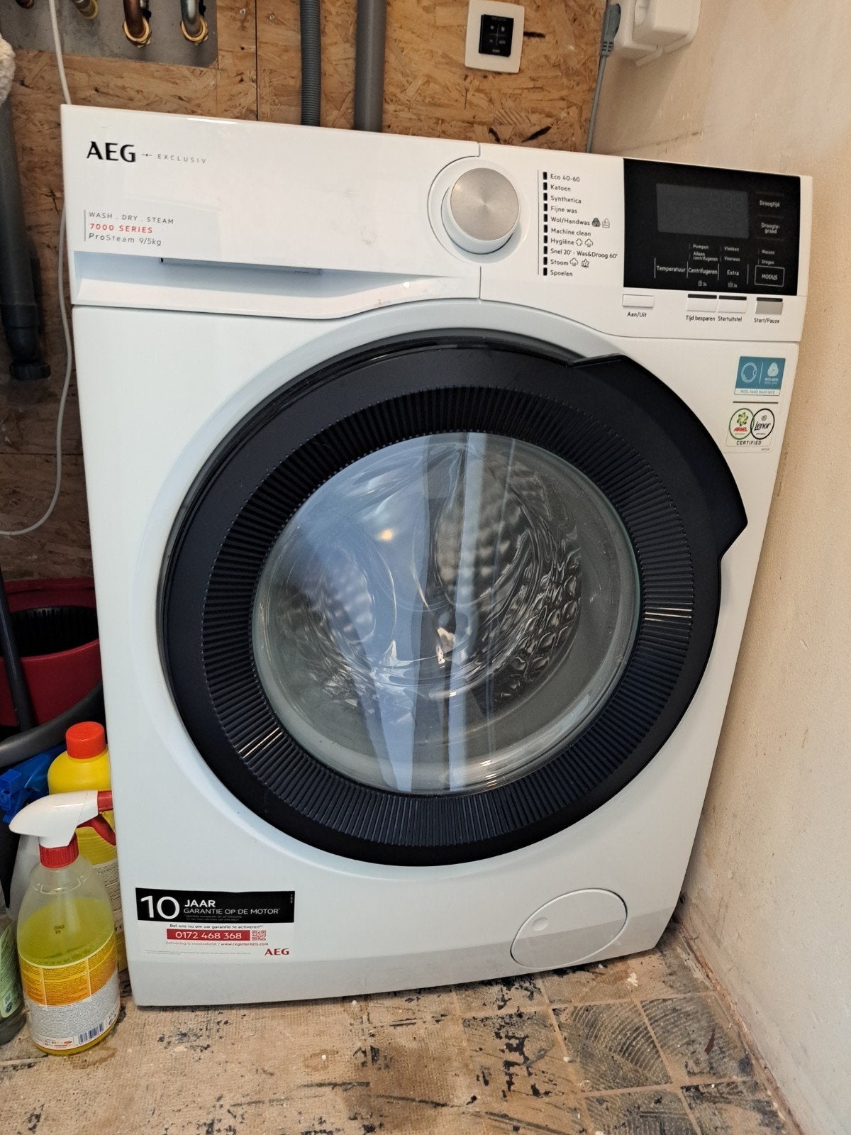 AEG was/droogmachine, Ophalen, 6 tot 8 kg, Zo goed als nieuw, Voorlader