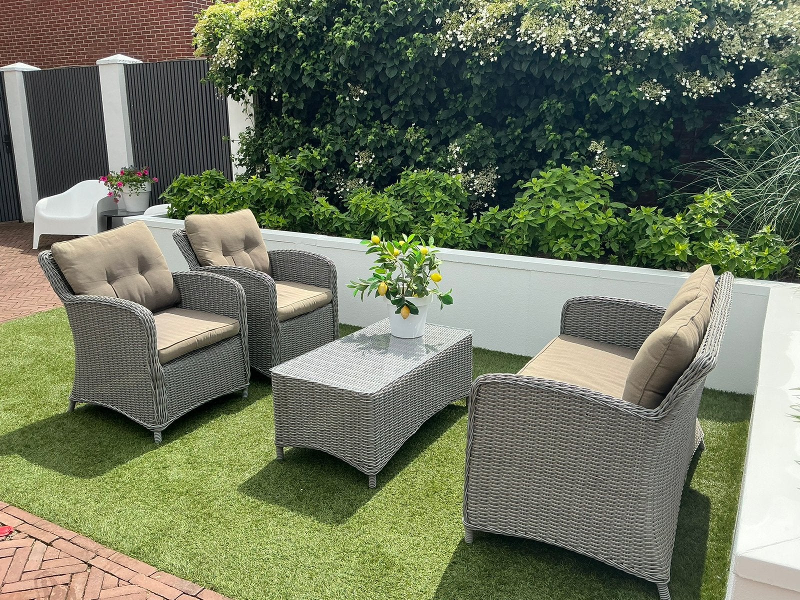 4 persoon loungsets, Ophalen, 4 zitplaatsen, Loungeset, Wicker
